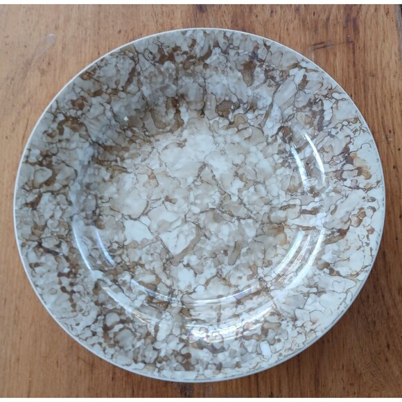 2 Georges Briard Marble Ware Brown Coupe Soup Bowls mid century modern - Picture 2 of 7